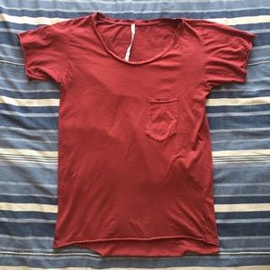 OAK NYC Unisex Torque Pocket T-shirt Oxblood